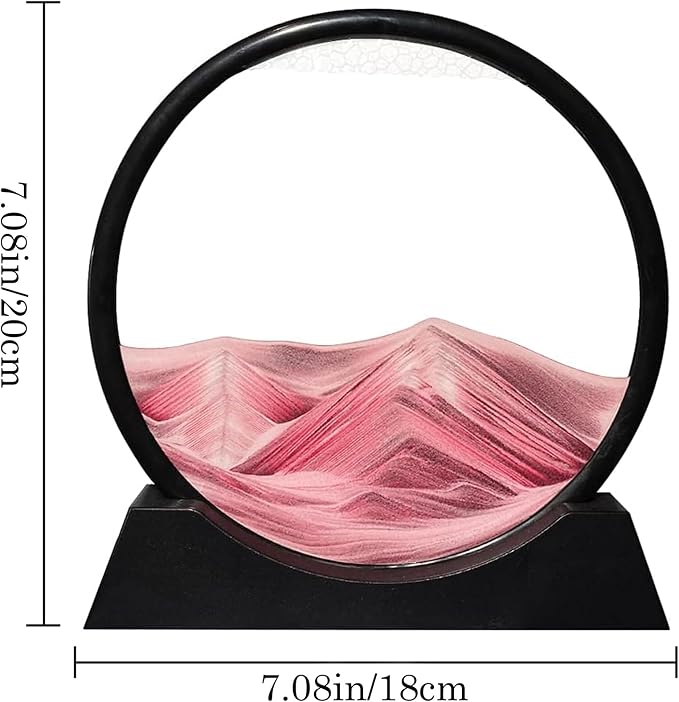 Aoderun Moving Sand Art Picture Round Glass 3D Deep Sea Sandscape in Motion - Image 4