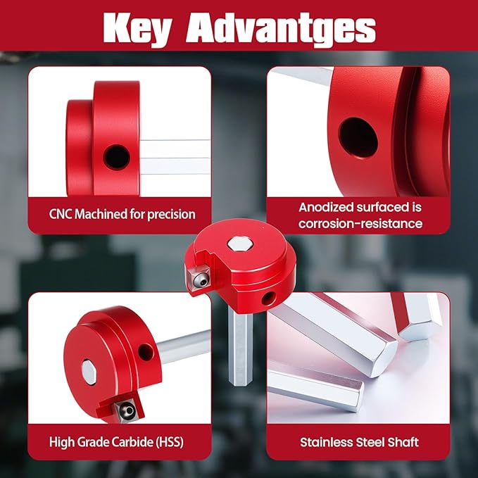 6Pcs PVC Pipe Reamer Kit, Lightweight Hollow Design PVC Fitting Saver for Sch.40 CPVC, ABS, Socket Hub Saver Includes 3/4", 1", 1-1/2", 2", 3", 4", Plumbing Tool Fits Standard 1/2" Drill