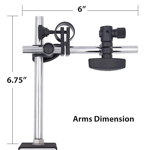 Clockwise Tools MGBR-02 Magnetic Base Stand for Digital Dial Indicator Gauge 176lbs Max Pull