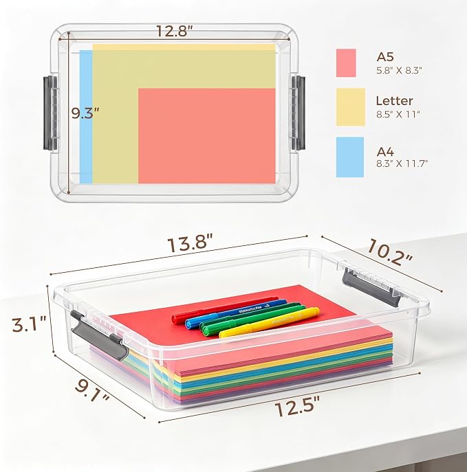 Citylife 6 Qt Plastic Storage Bins - Image 2