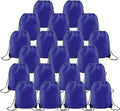 BeeGreen 20 Pieces Royal Blue Drawstring Backpack Bags Bulk Large Personalized by BeeGreen