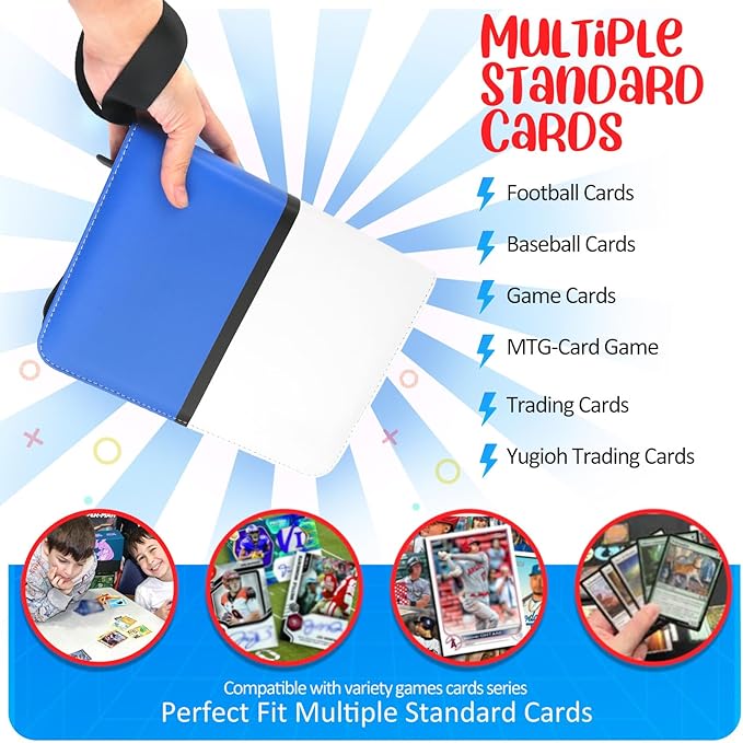 Card Binder 4 Pocket, Trading Card Holder Fits 400 Cards - Image 6