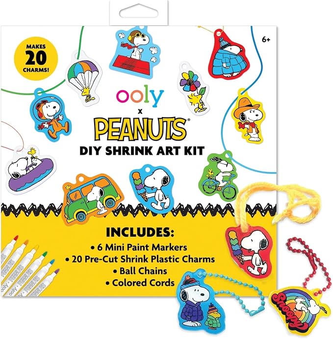 Ooly x Peanuts Snoopy 34 PC DIY Shrinking Art Kit by Ooly