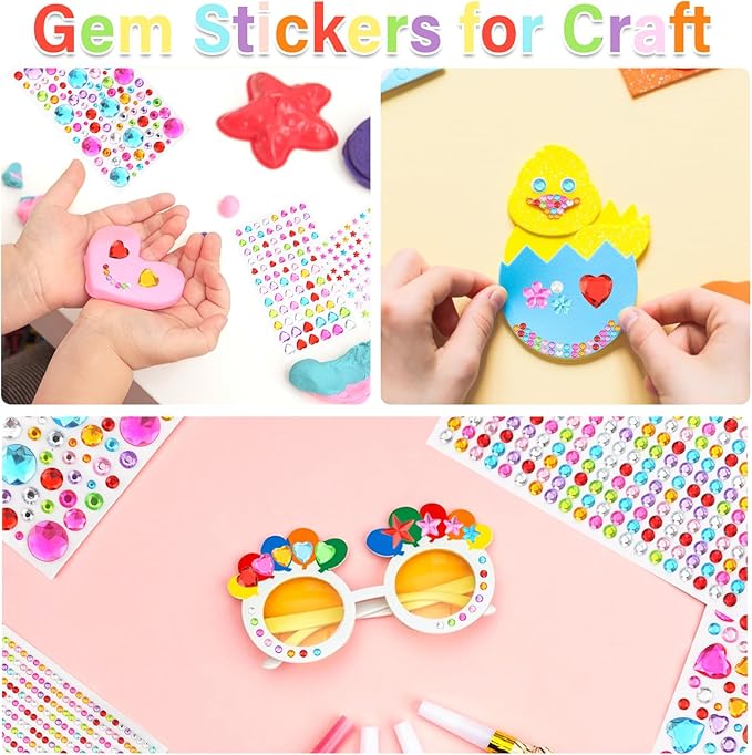 MMonDod 11 Sheets Gem Stickers, scrapbooking, card making, DIY decor, party - Image 5