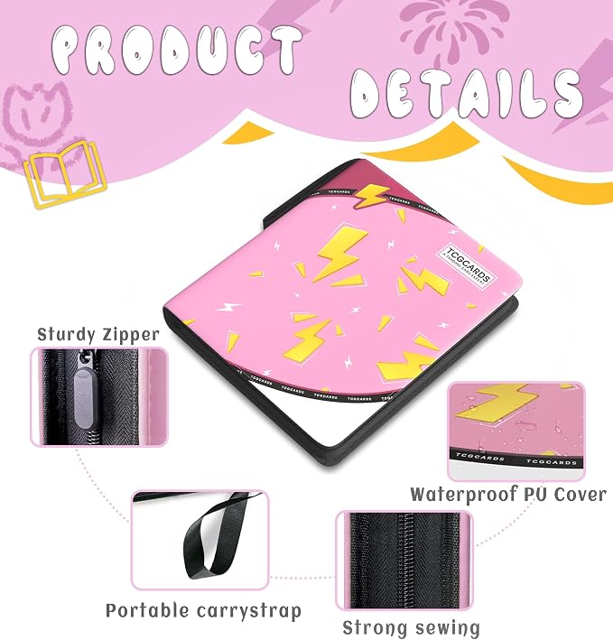 Trading Card Binder 4 Pocket, Card Binder 400 Pockets, Card Book Holder Cards - Image 3