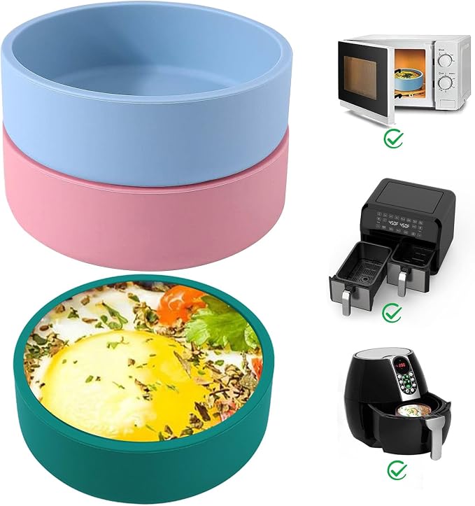 3Pcs ZHYEEDAA Air Fryer Egg Mold, Silicone Egg Molds, Individual Egg Bite Maker by ZHYEEDAA%EF%BC%9ADeliverWhatYouNeed
