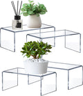 Large Acrylic Risers 4 Pcs - 5mm Thick Clear Display Risers by Unknown