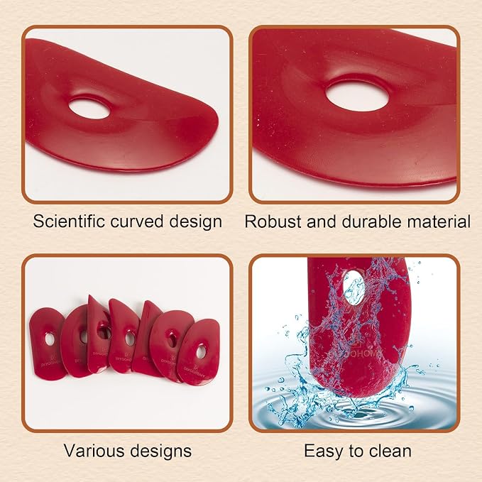 Diyoohomy 6pcs Soft Silicone Pottery Ribs - Image 4