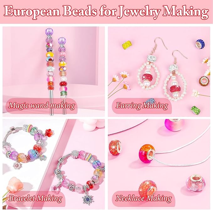 Cludoo Large Hole Glass Beads for Jewelry Making - Image 5