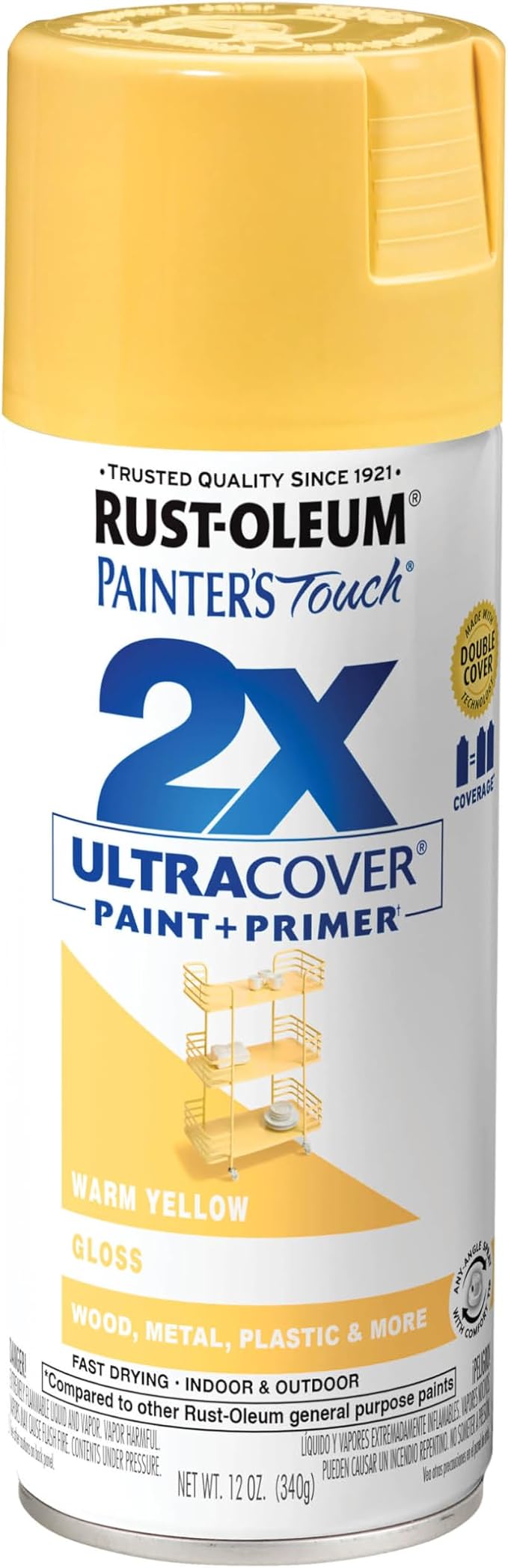 Rust-Oleum Painter's Touch 2X Ultra Cover Spray Paint, Gloss Warm Yellow | by Rust-Oleum