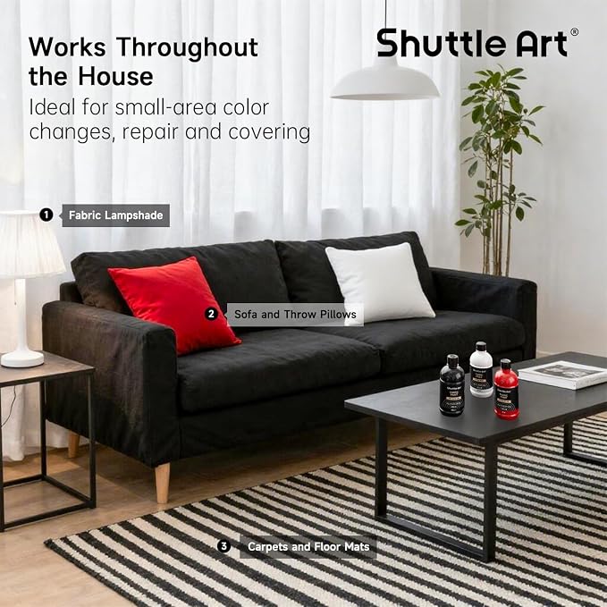 Shuttle Art White Fabric Paint, 16.9 oz Permanent Fabric Paint - Image 6