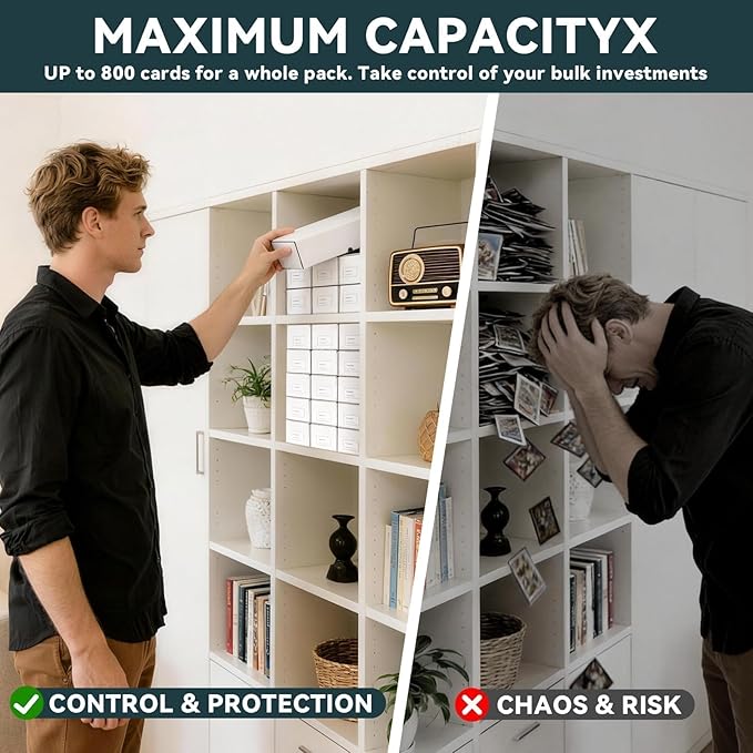 Trading Card Storage Box 10-Pack, Sports & Collectible Cards, 12.8 INCH - Image 3