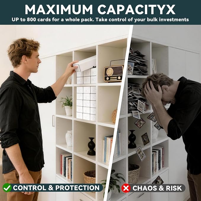 Trading Card Storage Box 6-Pack, Sports & Collectible Cards, 12.8 INCH - Image 3
