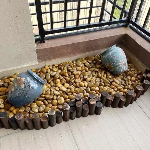YISZM 40lbs Yellow River Rocks for Landscaping, 2-3 Inch Natural Pebbles for - Image 5