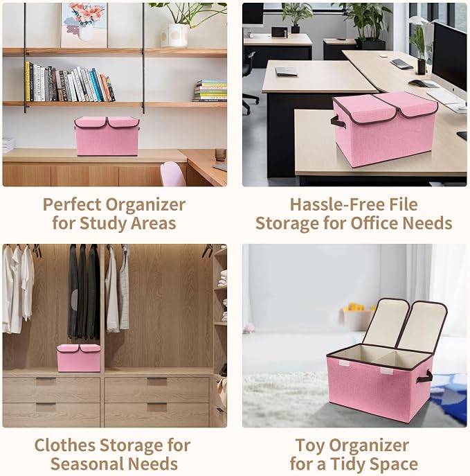 Foldable Fabric Storage Box, 16.5 x 11.8 x 9.8 inches, - Image 6