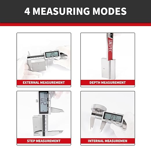 12 Inch Digital Caliper, 150mm Calipers Measuring Tool with Stainless Steel, IP54 Splash Proof Protection Design