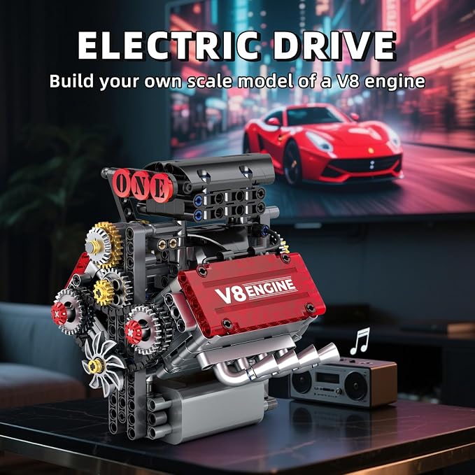 WINGIFT V8 Engine Building Set, V8 Engine Model kit that Run, Build Your Own - Image 2