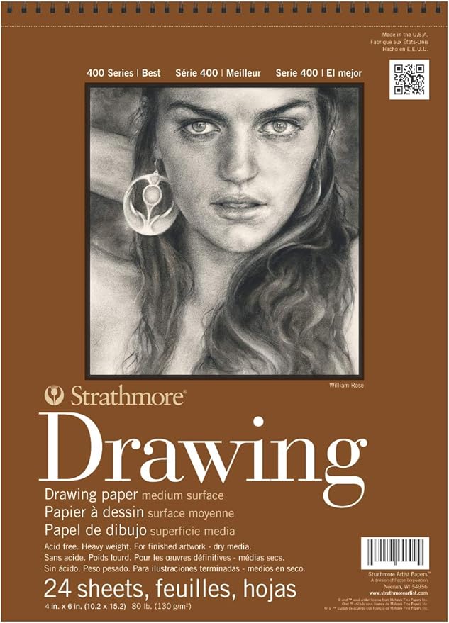 Strathmore (400-1 400 Series Drawing Pad, Medium Surface, 24 Sheets by StrathmorePaper