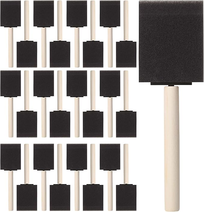 Bates- Foam Paint Brushes 2 Inch, 25 Pack by BatesChoice