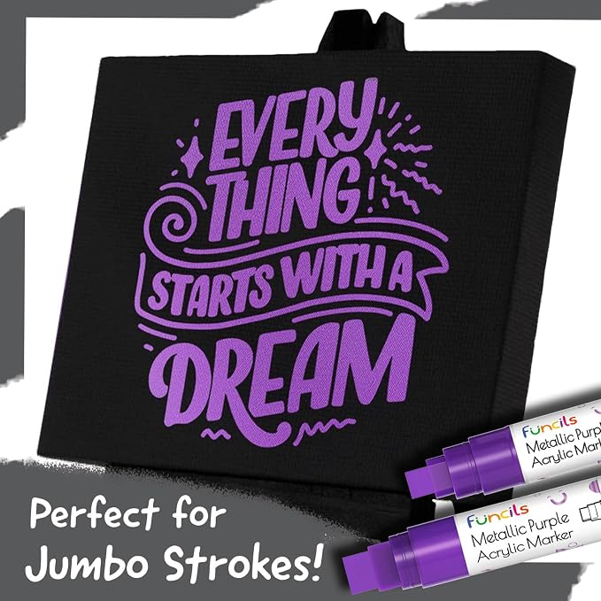 5 Metallic Acrylic Purple Paint Pen - Image 8