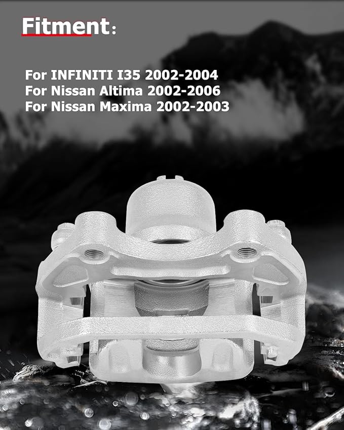 cciyu Front Left Brake Caliper Assembly w/Bracket 19B2690 2002 2003 2004 For Infiniti For I35,2002 2003 2004 2005 2006 For Nissan For Altima,2002 2003 2008 For Nissan For Maxima