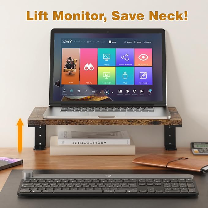 Desk Extender, 15-inch Clamp-On Desk Shelf, Height-Adjustable Desktop Shelf - Image 3