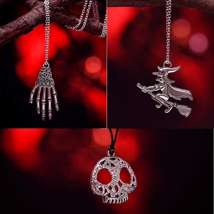 Hicarer 80 Pieces Antique Silver Pendants Charms Pendants Gothic Jewelry Making - Image 5