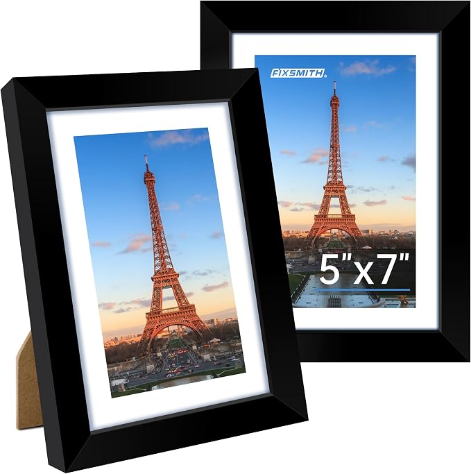 FIXSMITH 5x7 Picture Frame, Display Pictures 4x6 by FIXSMITH