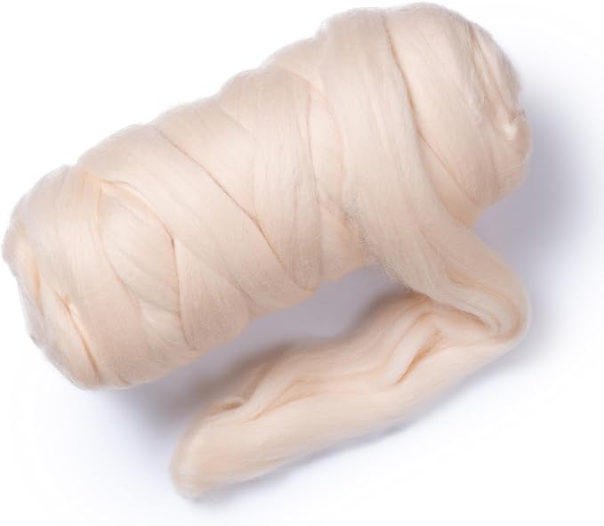 Colored Natural Wool roving, 1 lb. Best Wool by Kondoosnaturalfibers