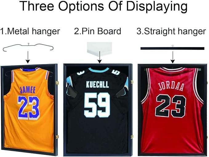 IHEIPYE Jersey Display Frame Case Lockable, Large Sport Jersey Shadow Box - Image 2