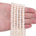 Songxi 5x8mm Natural Yellow Angel Stone Rondelle Beads, Gemstone by SongXi