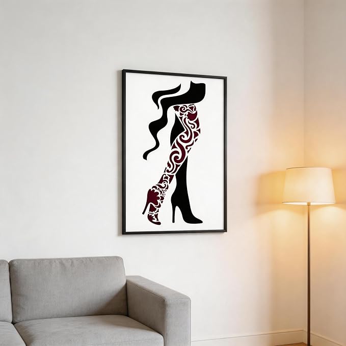 TIAMECH A4 Reusable High Heel Shoes Stencil - Image 3