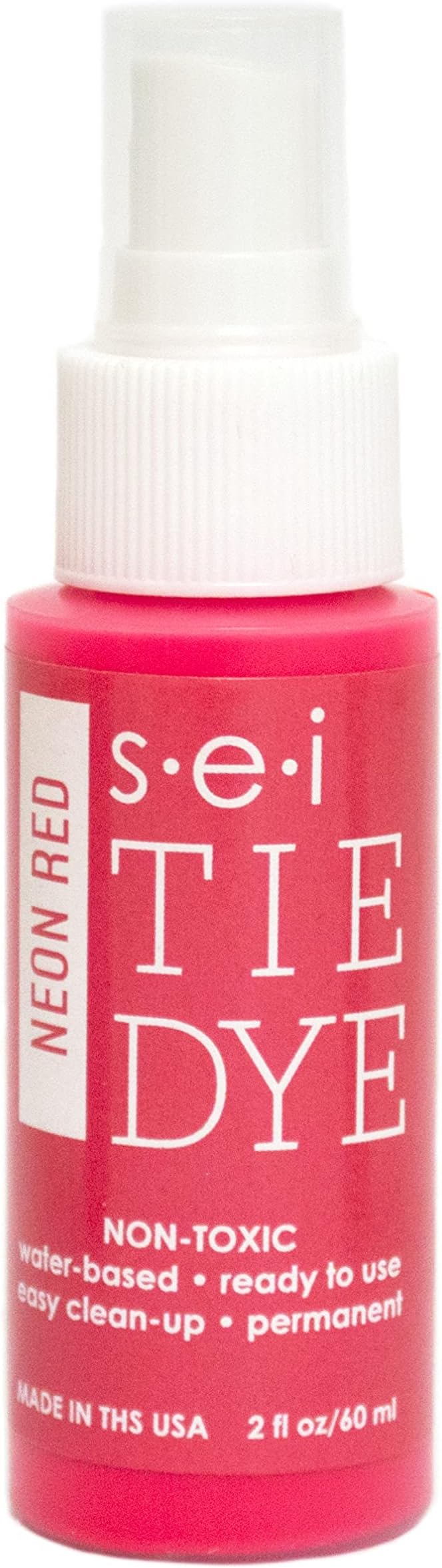 S.E.I. Neon Red Tie Dye Spray Bottle: 2oz. Non Toxic Fabric Dye Spray, DIY by SEI
