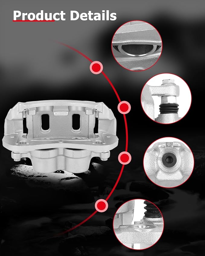 cciyu Front Left & Right Brake Calipers Assembly w/Bracket 18B5056 18B5057 For Chevy For Captiva Sport/For Equinox,For Pontiac For Torrent,For Saturn For Vue,For Suzuki For XL-7