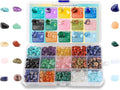 Crystal Chips Beads for Jewelry Making, 15 Colors Natural Gemstone Beads Making by RisyfjewJewelry