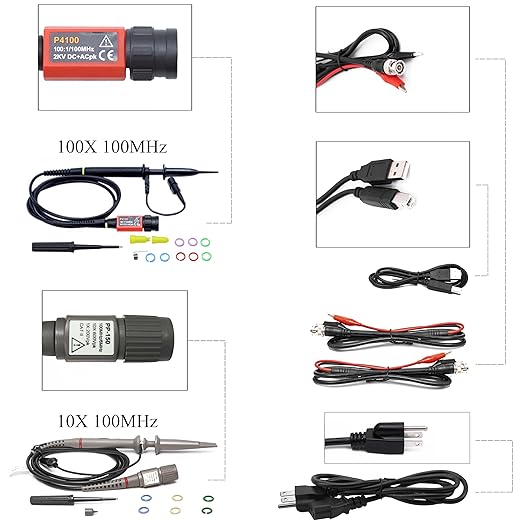 Hantek DSO2D10 Digital Storage Oscilloscope 100MHz Bandwidth 2CH Dual Channel 1GSa/s 8M Memory Depth with 1CH Waveform Generator