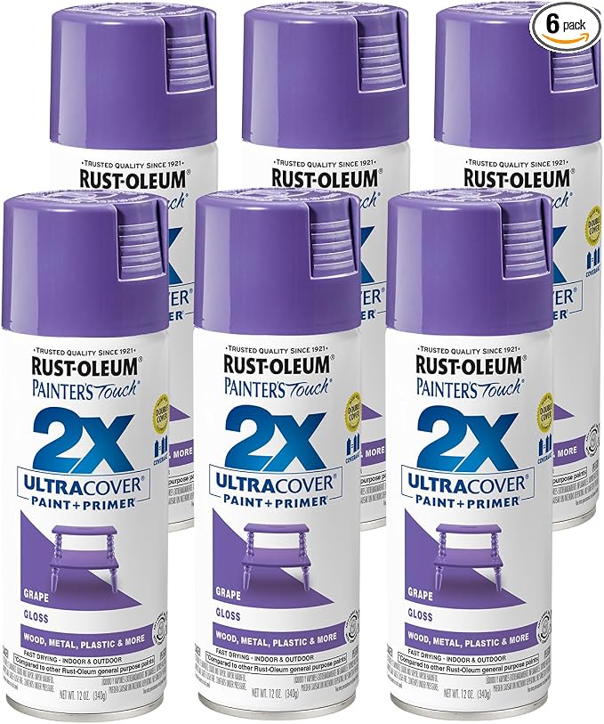 Rust-Oleum 334033-6PK Painter's Touch 2X Ultra Cover Spray Paint, 12 oz by Rust-Oleum