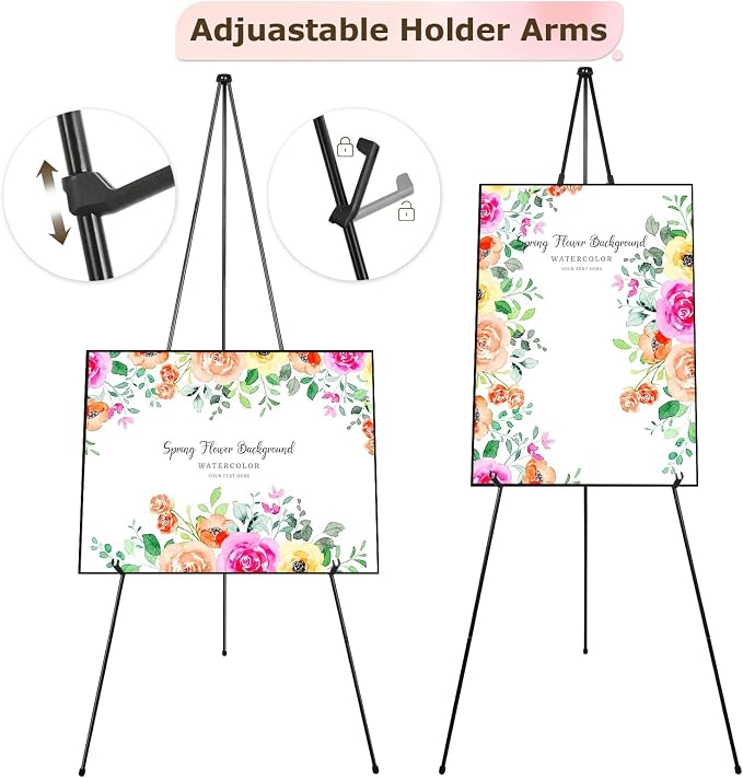 DAJAVE 6 Pack Display Easel Stand 63 Inch Folding Easels - Image 5