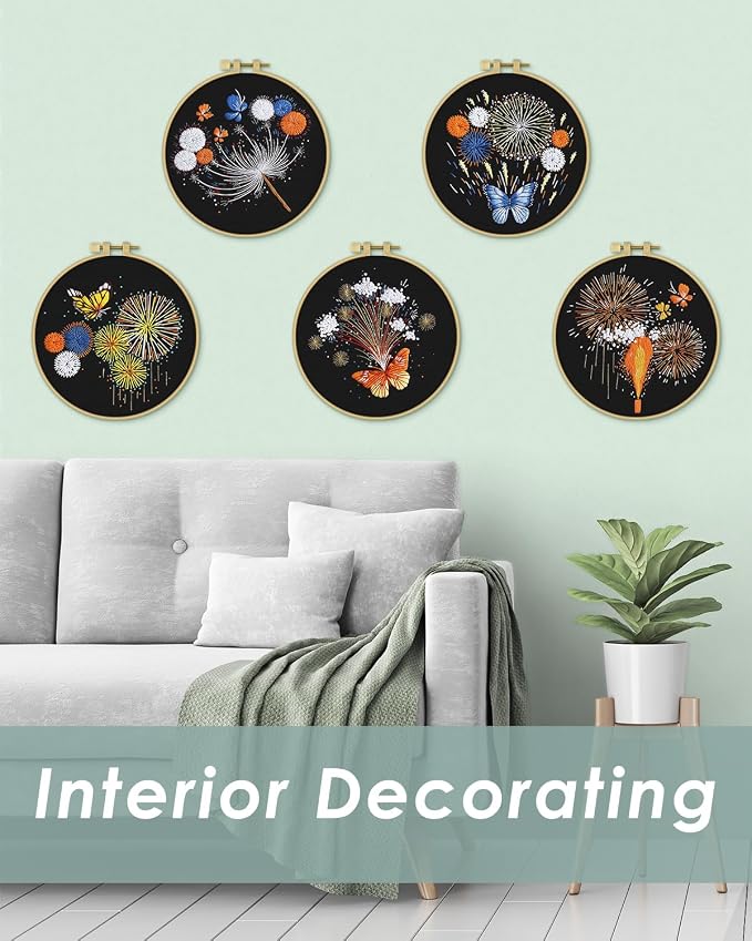 ERKOON 5 Sets Embroidery Kit for Beginners - Image 4