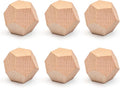 Unfinished Wood Crafts Dice, 6 Pack DIY Wooden Dices 12 Sided Blank Wood Dices by MineIdea