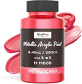 Nicpro Metallic Red Acrylic Paint, 8.45oz/250ml Large Metallic Paint | Non Toxic by Nicpro