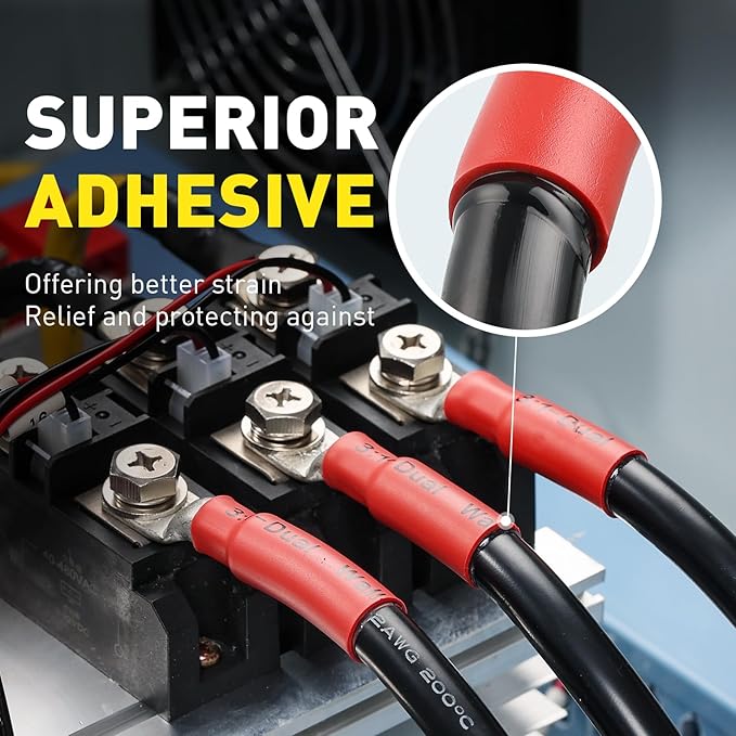 haisstronica 3:1 Heat Shrink Tubing, Shrink Ratio Adhesive Lined Marine Grade Heat Shrink Tube for Home, Automotive and Industrial (Blue) 65FT 5/8inch