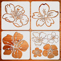 ORIGACH 4 Pcs Cherry Blossoms Stencil by ORIGACH