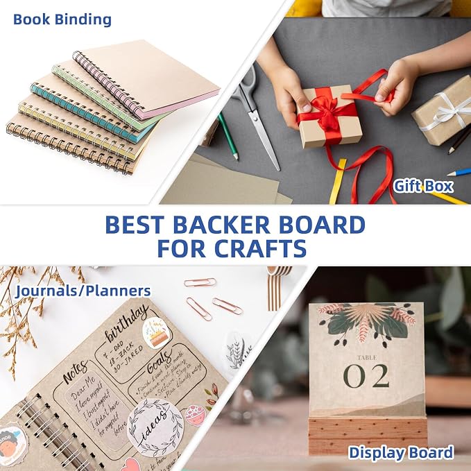 25 Sheets 9 x 12 Inch Book Board Thick Grey Chipboard Sheets 2 mm 80 PT - Image 3