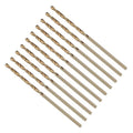 Drill Bit, #51 Cutting Diameter, 4341 HSS Gold Finish 118° Cutting Angle Number Jobber Bits - (Applications: for Drilling Soft Metal Plastic Wood), 10-Pieces