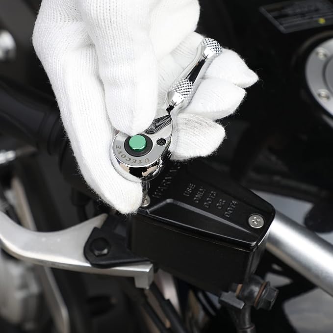 Ratchet Set- 2 Pcs: 1/4" & 3/8" Drive, 72-Tooth Reversible Small Ratchet Wrench Tray
