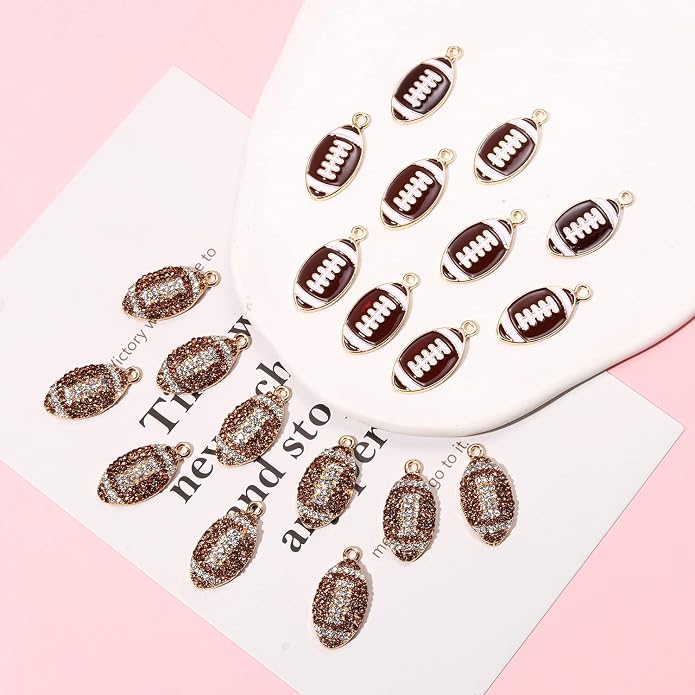 20PCS Sports Charms Enamel Basketball Baseball Pendant Charms - Image 2