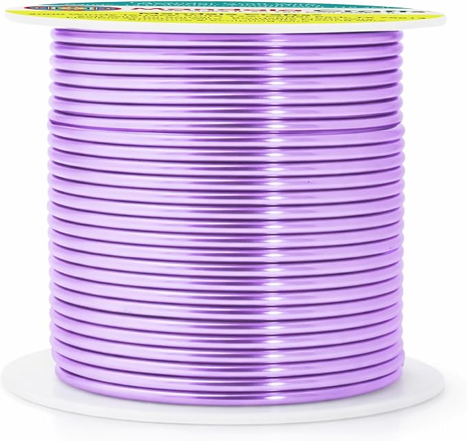 Mandala Crafts 14 Gauge Lavender Anodized Aluminum Craft Wire, 60 FT | Colored - Image 2