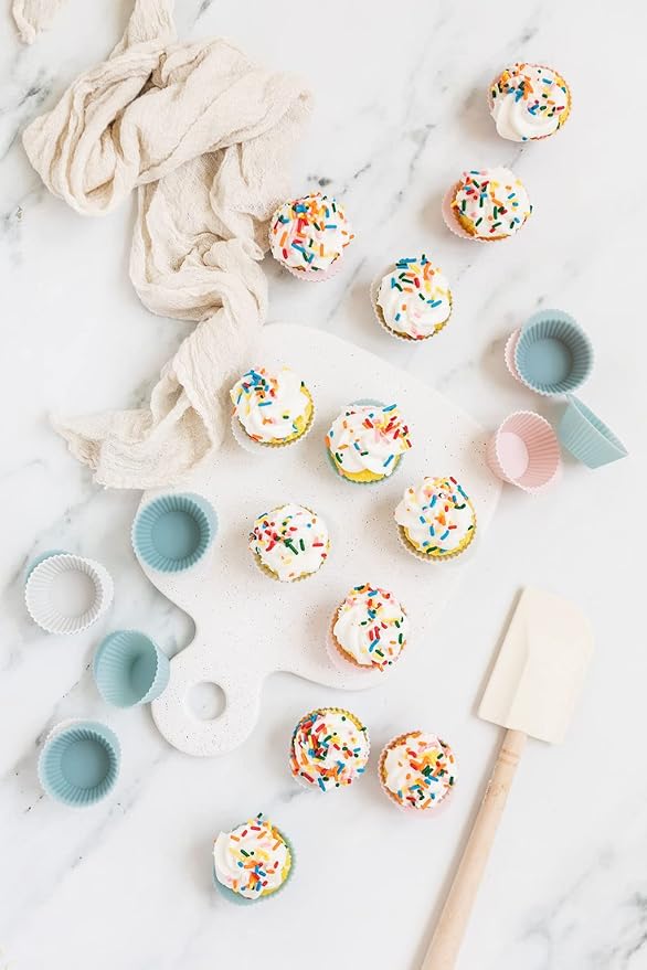 The Silicone Kitchen Reusable Silicone Baking Cups Silicone Muffin Liners - Image 3