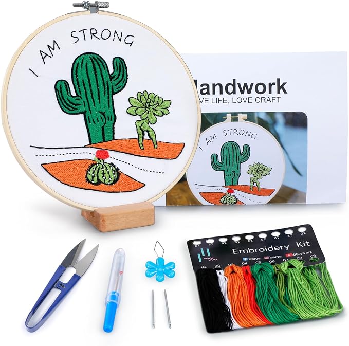 BERYA Funny Cactus Embroidery Kit by BERYA